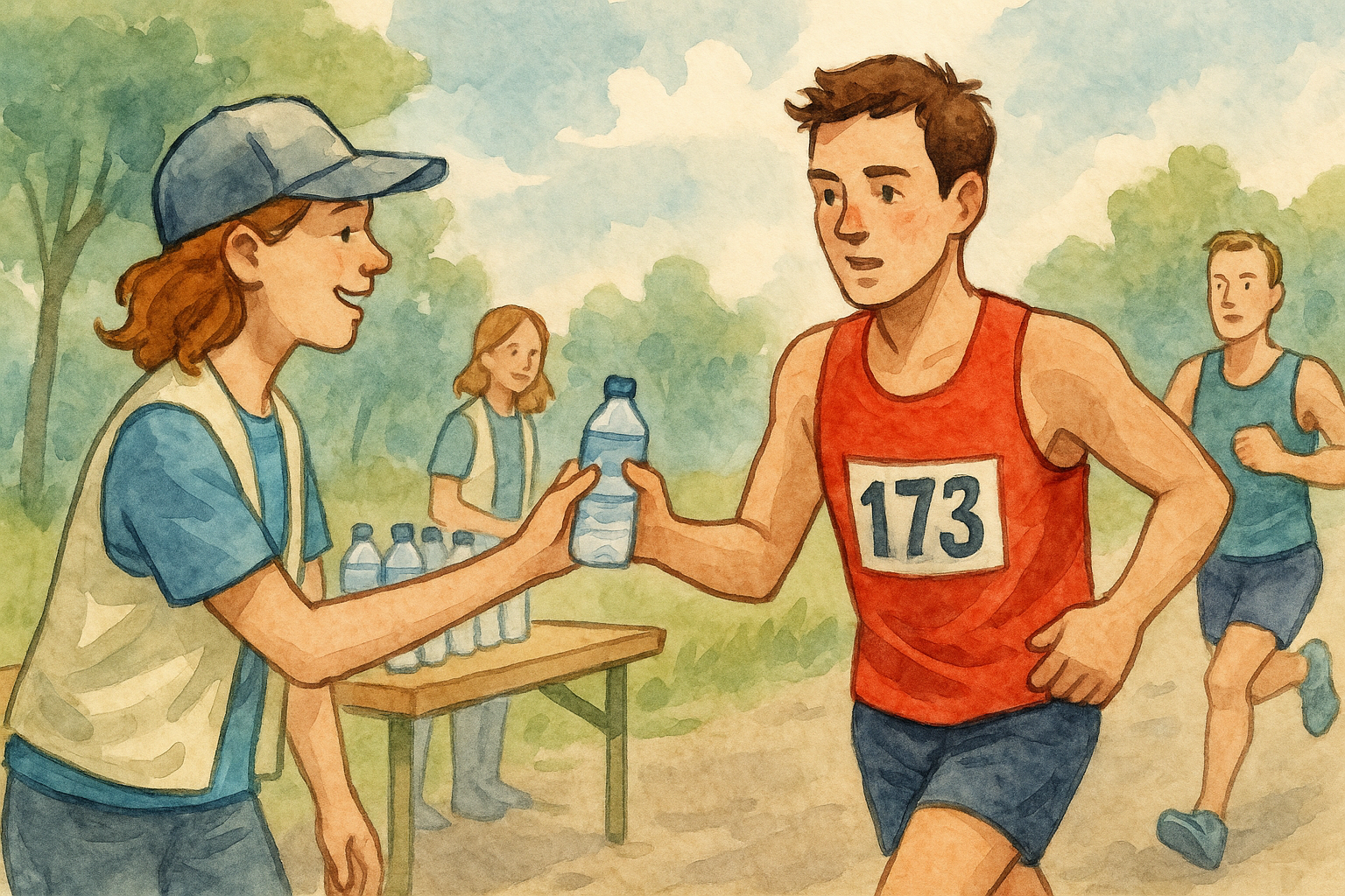 handing_out_water